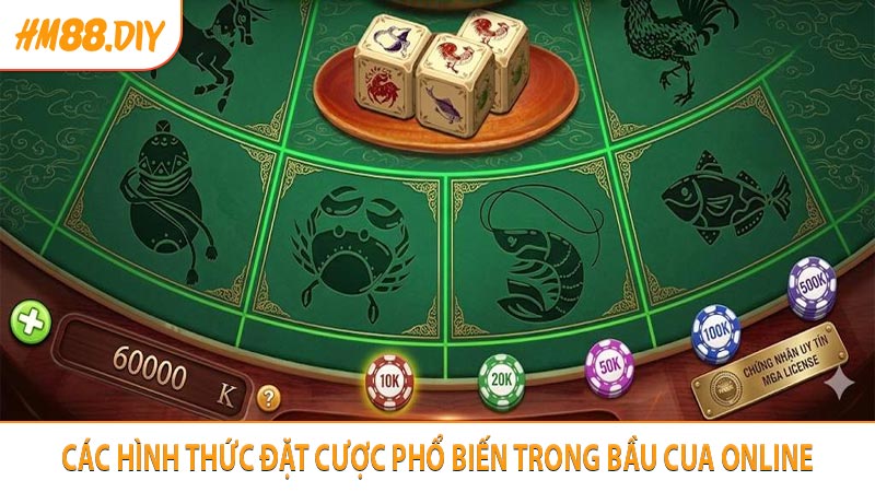 Các hình thức đặt cược phổ biến trong Bầu Cua online